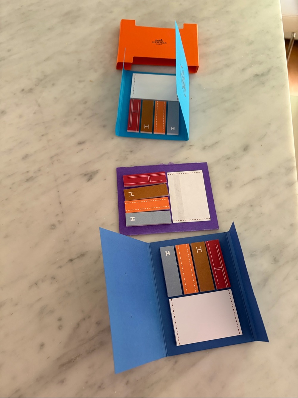 Hermès logo Sticky Note Set Post Its Memo Pads Set of 3